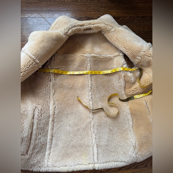 Saks Fifth Avenue brown shearling jacket coat Size 42 - Picture 15 of 17